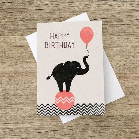 The best selection of royalty free elephant birthday card vector art, graphics and stock illustrations. 'happy birthday' elephant card by the strawberry card company | notonthehighstreet.com