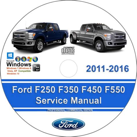 Ford F250 F350 F450 F550 2011 2016 Factory Workshop Service Repair