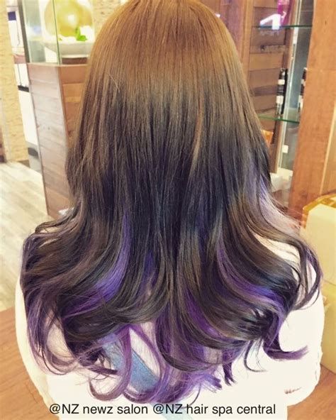 Balayage Ombre Two Tones Inner Opals Blue Balayage Ombre Dip Dye Hair