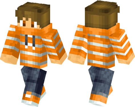Orange And White Boy Minecraft Skin Minecraft Hub