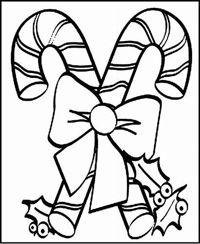 Cane Candy Printable Template Coloring Pages Heart