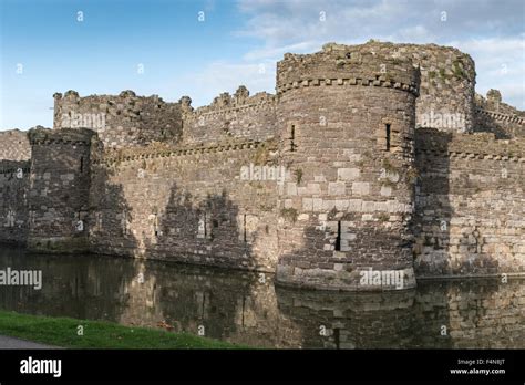 Beaumaris Castle And Moat Anglesey Stock Photo Alamy