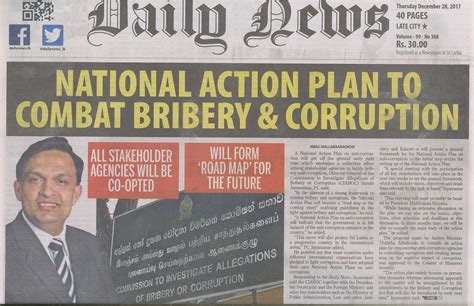 Furthermore, it becomes a barrier towards. National Action plan to Combat Bribery and Corruption ...