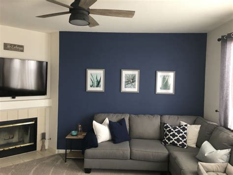 Navy Wall Color Is Behr In English Channel And Offwhite Cream For