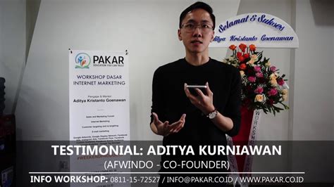 testimonial workshop pakar internet marketing aditya kurniawan youtube