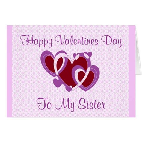 Sister Valentines Day Card Zazzle
