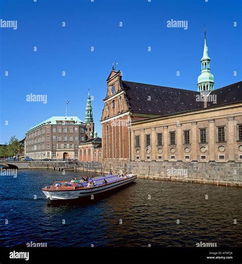 Sightseeing Tour Boat And Church Of Holmen Copenhagen Denmark Europe