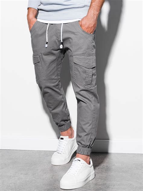 Mens Pants Joggers Grey P886 Modone Wholesale Clothing For Men