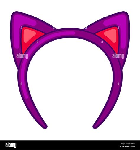 Illustration Of Headband Cat Ears Colorful Cute Icon Creative Symbol
