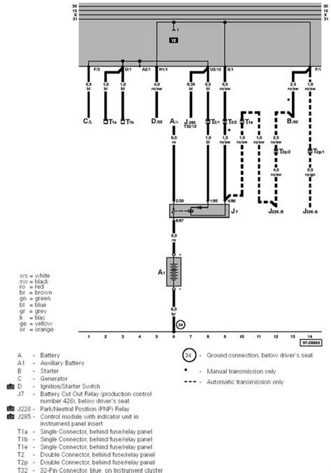 It shows how the electrical wires are interconnected and can also show where fixtures and components may be connected to the system. Volkswagen Eurovan 2003 Auxiliary Battery Wiring Diagram ...