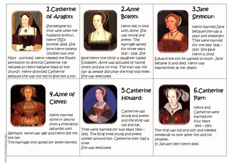 the six wives of henry viii vocabula… english esl worksheets pdf and doc