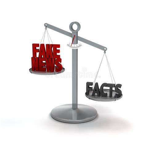 Facts Versus Fake News Concept Image Stock Illustration Illustration Of Background Isolated