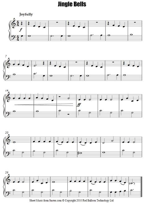 Free sheet music for piano to download and print. Jingle Bells (easy) sheet music for Piano - 8notes.com | Easy sheet music, Jingle bells sheet ...