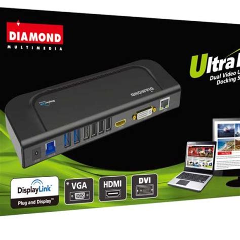 Diamond Ultra Dock Dual Video USB USB Type C And Thunderbolt Universal Docking Station