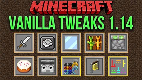 Minecraft 114 Vanilla Tweaks Modular Resource Pack And Data Packs
