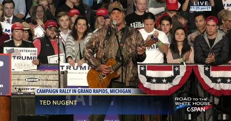 Ted Nugent At Donald Trump Campaign Rally In Grand Rapids Michigan C