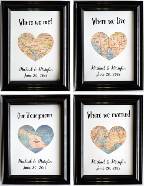 Personalized Map Location Place Of Where We Met Engagement Custom