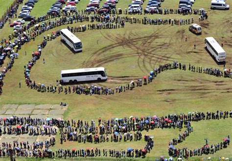 Snaking Lines Of Mandela Mourners Recall Iconic Images Of Voters In