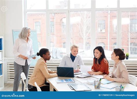 Diverse Group Of Women At Business Meeting Stock Image Image Of