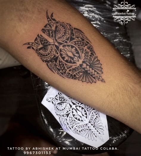 Owl Maori Tattoo Bigguystattoo Mumbaitattoocolaba 📲919967301133