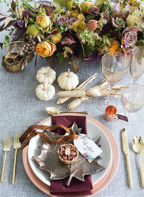 We no longer associate seafood with thanksgiving, and eating swan is now unheard of. Copper and Jewel Tone Thanksgiving Party - Inspired By This