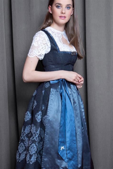 dirndl sophia m seidenschürze anthrazit schwarz alpenherz ♥ shop exklusive dirndl und