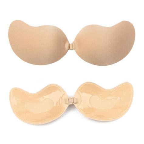 Women Self Adhesive Silicone Up Invisible Bra Breast Pasty Nipple Cover Party Ebay