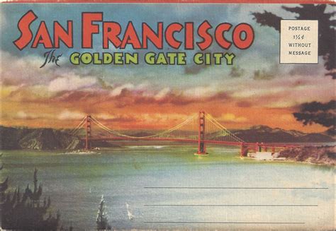 San Francisco vintage postcard folder in 2020 | Postcard, California postcard, Vintage postcard