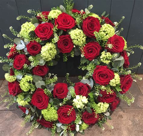 Red Rose Wreath The Ivy Florist
