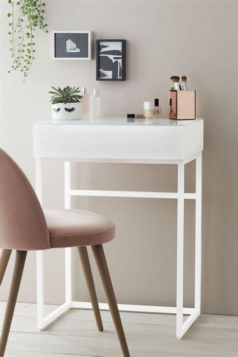 Next Sloane Compact Dressing Table - White | Bedroom dressing table