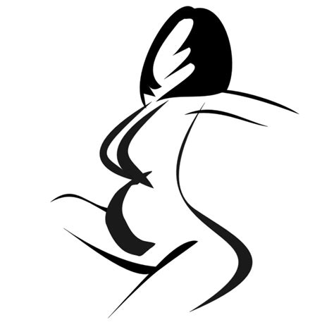 Pregnant Lady Vector Silhouette Free Svg