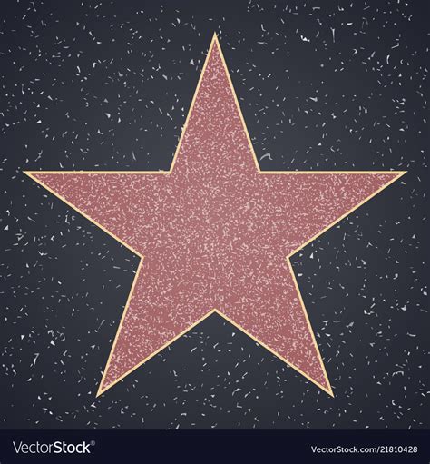 Walk Fame Star Blank Template Royalty Free Vector Image