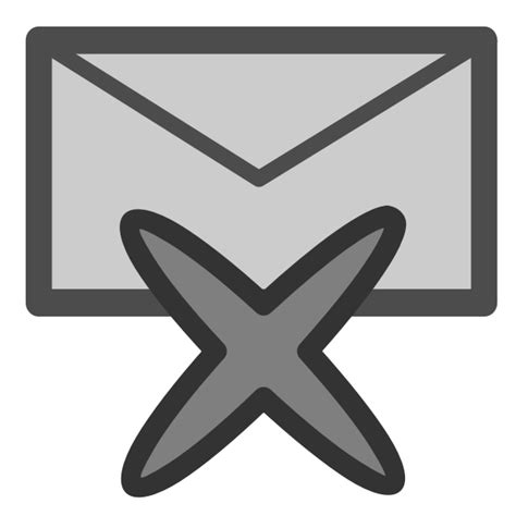 Delete Mail Icon Free Svg