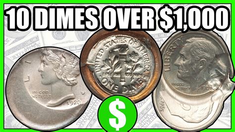 Top 10 Dime Errors Over 1000 Valuable And Crazy Mint Error Dimes Worth Money Youtube