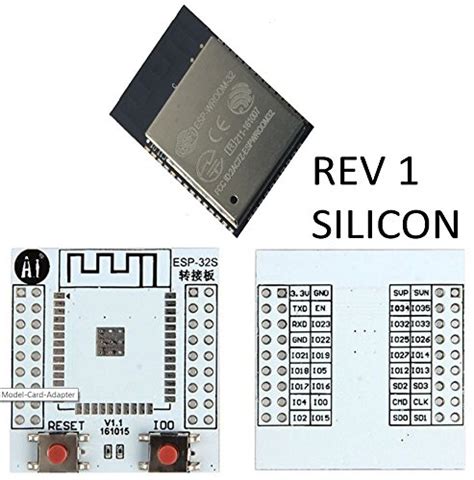 Buy Esp Wroom 32 Espressif Esp32 Rev 1 Silicon With Free Adaptor