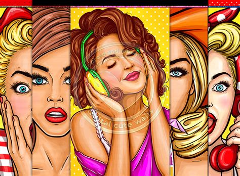 ✓ free for commercial use pop art background images. Cute Walls ♡: Pop art girl wallpaper set