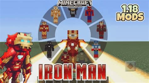Iron Man In Minecraft Iron Man Mod In Minecraft Pe 118 Youtube