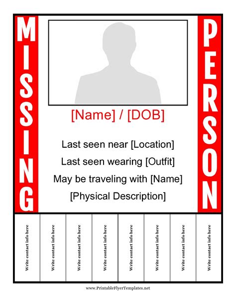 Missing Poster Template