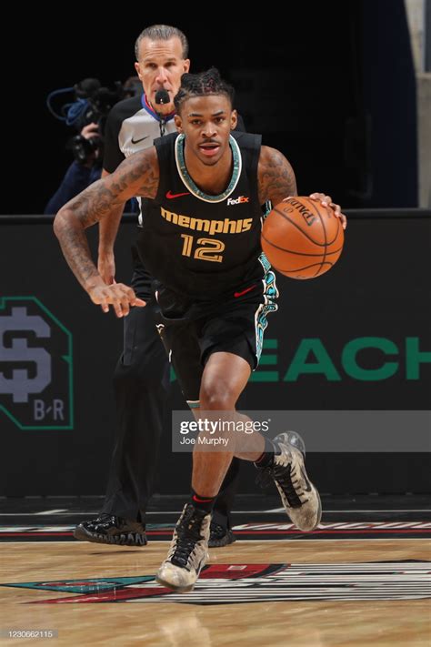 Ja Morant Of The Memphis Grizzlies Handles The Ball During The Game