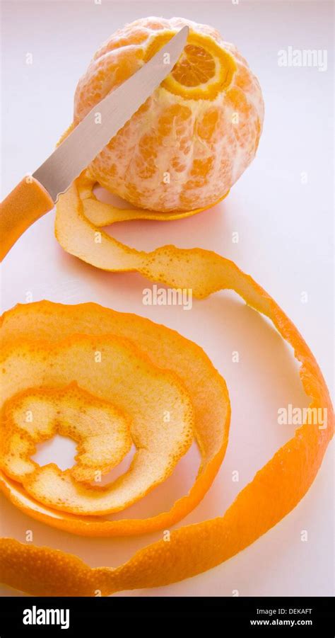 Spiral Of Orange Peel Stock Photo Alamy