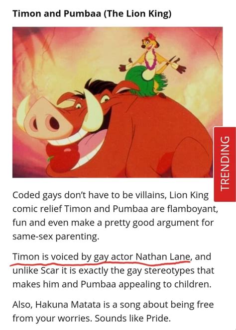 Timon And Pumbaa The Lion King Trending Coded Gays Dont Have To Be