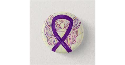 Sjogrens Syndrome Awareness Angel Ribbon Art Pin Zazzle