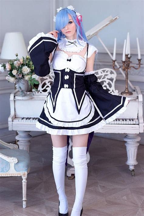 Cosplay Traje Re Zero Rem Ram Vestido Anime Cosplay Mujeres Etsy