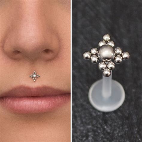 Medusa Lip Ring Bioflex Lip Jewelry 16g Monroe Piercing Etsy