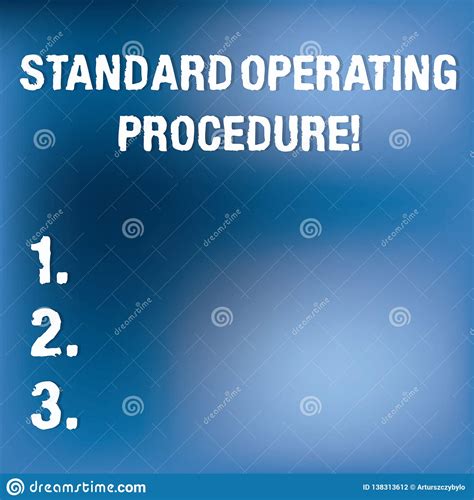 Text Sign Showing Standard Operating Procedure Conceptual Photo