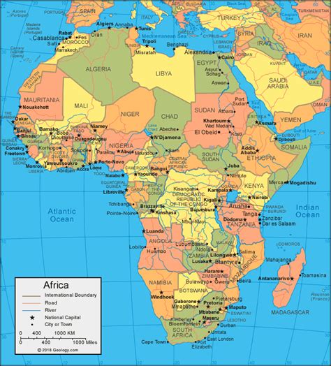 Physical Map Of Africa