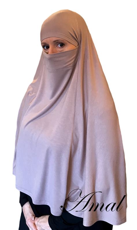 Amal Niqab Muslim Nikab Women Burka Overhead Jilbab Long Hijab Etsy