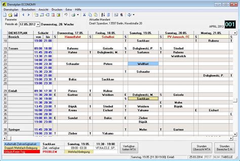 1 vormittag feiertag nachmittag feiertag. Personaleinsatz Software mit Dienstplan und Schichtplan