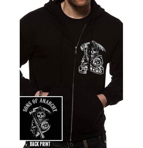 Official Sons Of Anarchy Full Zip Hoodie Samcro Buy Online On Offer