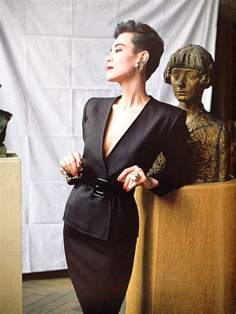 tina chow in yves saint laurent photographed by david seidner … 1980s fashion fashion style